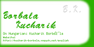 borbala kucharik business card